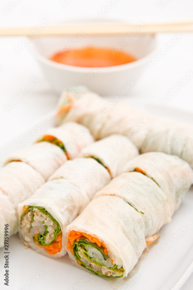 Vegetable rolls in Vietnamese style Vegetable rolls in Vietnamese style