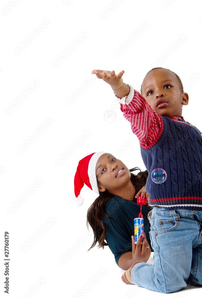 Happy black baby boy with mom Happy black baby boy with mom