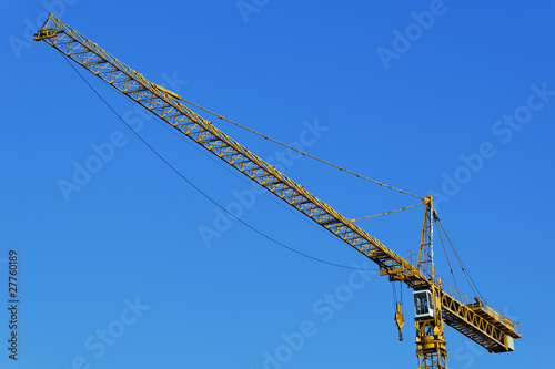 crane in blue sky