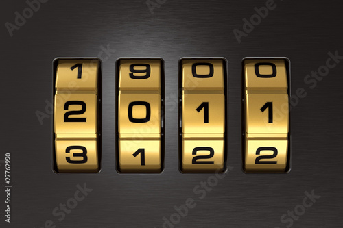 Obraz na płótnie New Year 2011 code lock