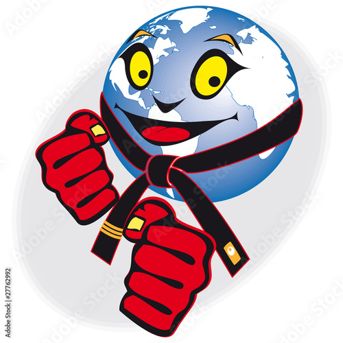 martial arts world cup, tournament. humor original sign, symbol