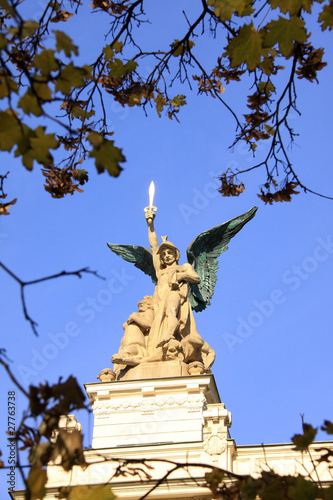 Angel on the Roof of Vineyard Theatre in Prague