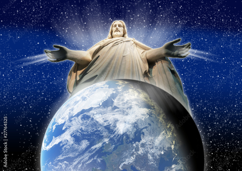 ภาพประกอบสต็อก Gesù Cristo re dell'universo ภาพ | Adobe Stock