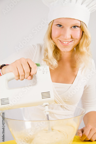 girl with mixer