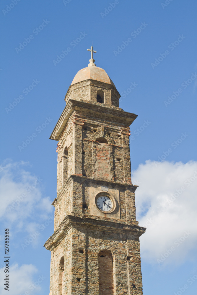 clocher eglise du cap corse (village de farinole)