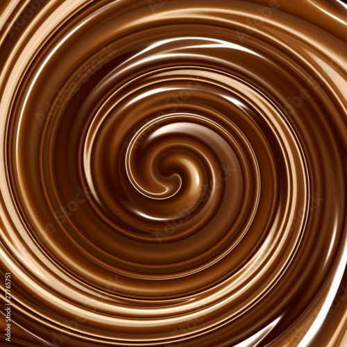 Creamy chocolate spiral