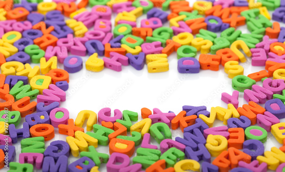Fototapeta premium Multicolor copyspace letters