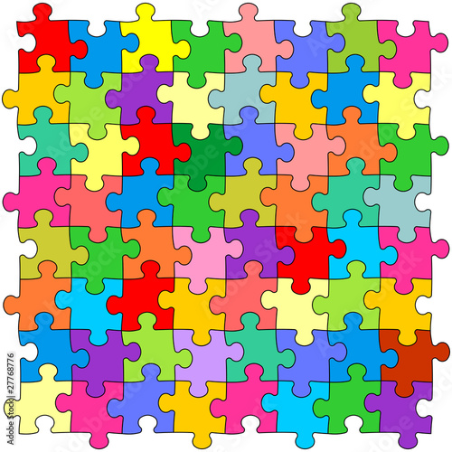 Seamless color puzzles background