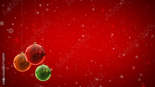 Christmas new year background with shiny Christmas balls