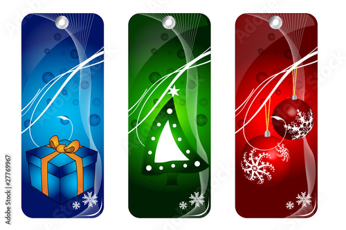 Abstract Christmas label