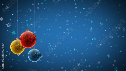 Christmas new year background with shiny Christmas balls