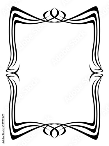 Vector art nouveau modern ornamental decorative frame