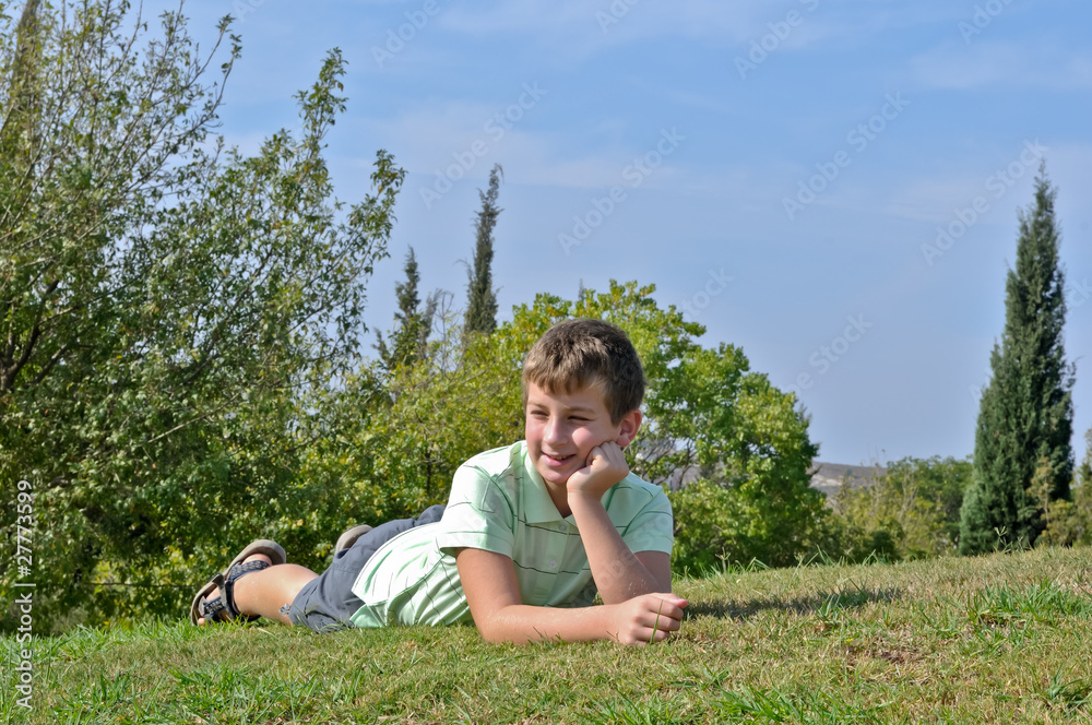 Portrait of a boy on holiday