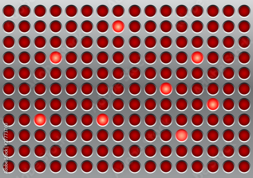 Red indicator lights