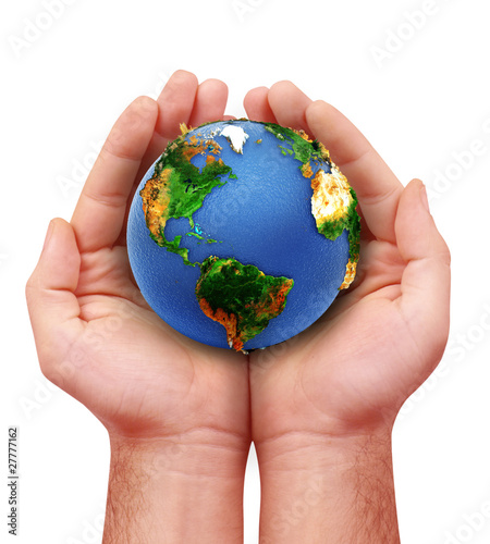 hand holding the globe