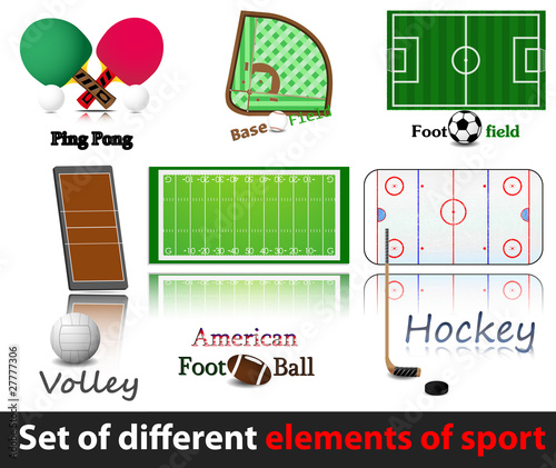Set of elements of sport.