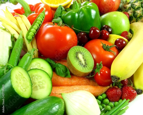 Variety of fresh fruit and vegetables #27781305