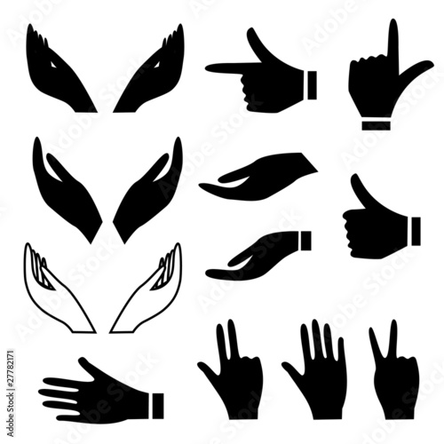 Various hand gestures
