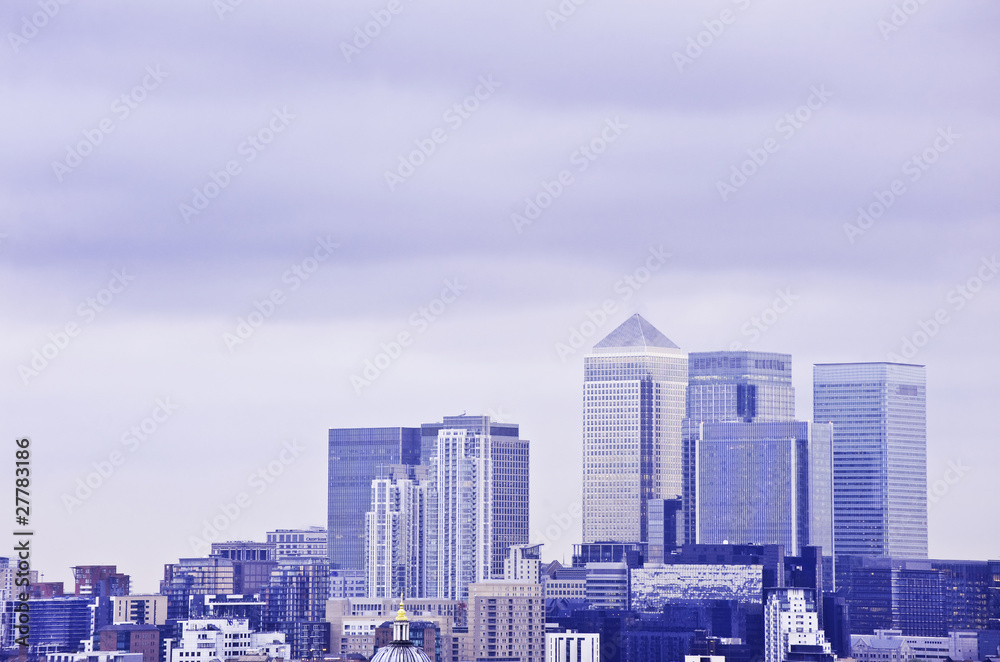 London financial district image with brands removed