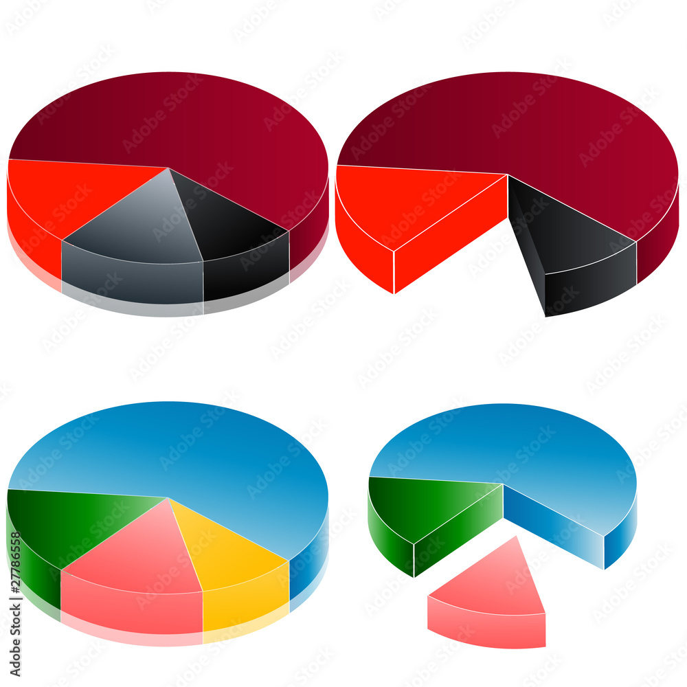 Rounded chart icons Stock Vector | Adobe Stock