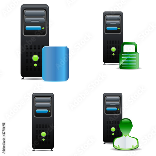Server data icon collection