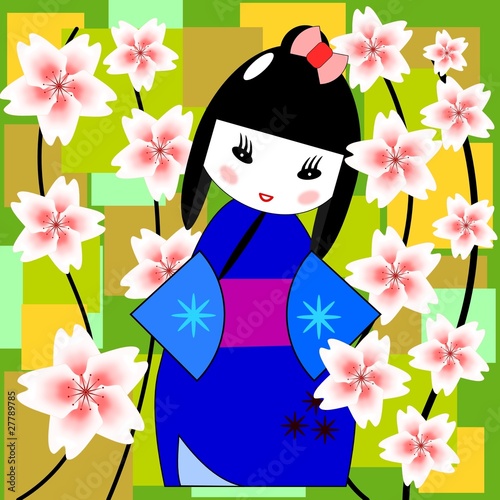 cute kokeshi doll