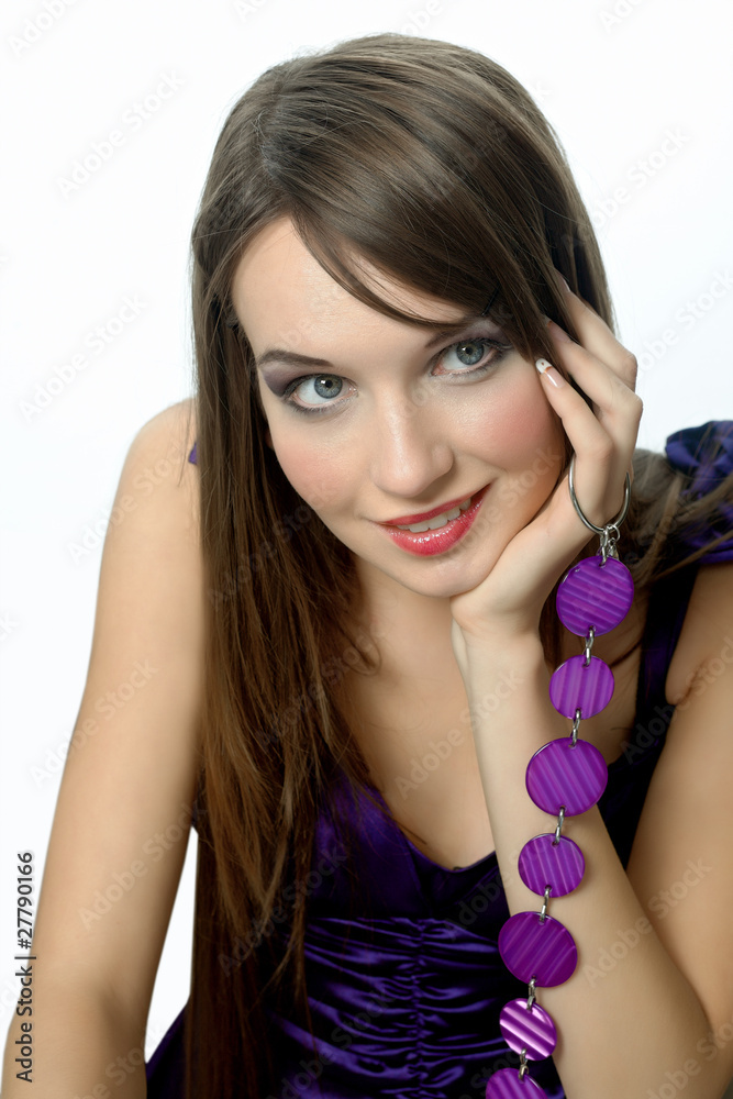 portrait a beautiful young woman with decorative make-up portrait a beautiful young woman with decorative make-up