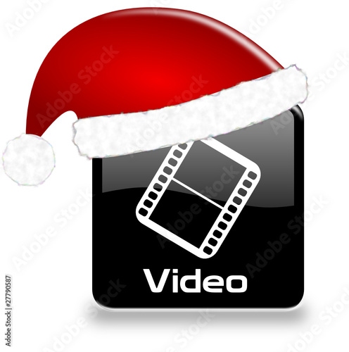 Button Video black Weihnachten