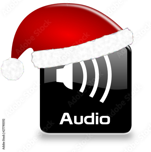 Button Audio black Weihnachten