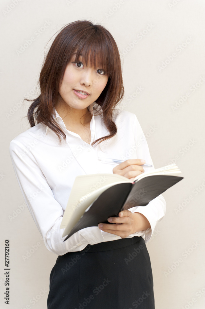 a portrait of young business woman