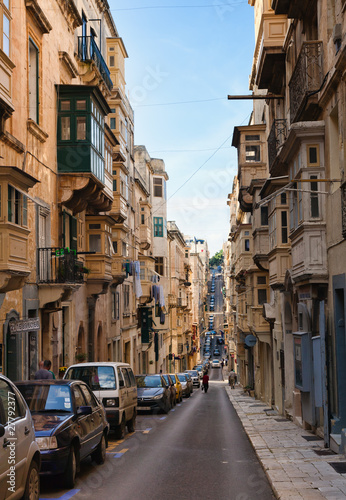 Typical Maltese building with balconies © Frankix