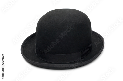 Black bowler hat