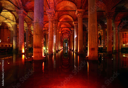 Underground basilica cistern - Turkey, Istanbul photo