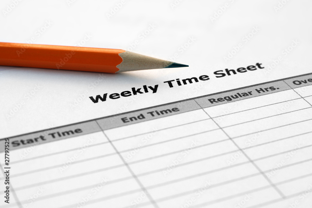 Weekly time sheet