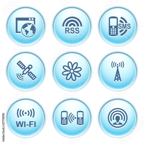 Icons on blue buttons 30