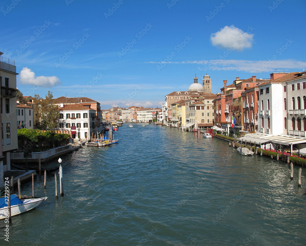 Venice 's Grand Canal with Blue sky