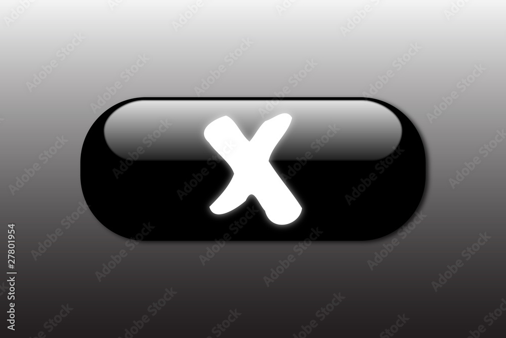 Obraz premium Rejected button vector