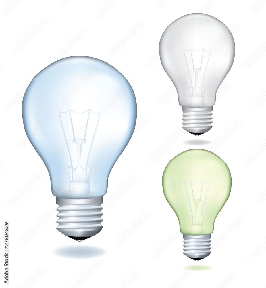 Set of a light bulbs. Realistic vector illustration. Set of a light bulbs. Realistic vector illustration.