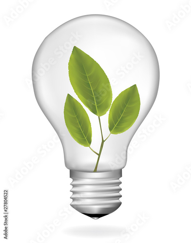 Ecology light bulb. Vector illustratiion.