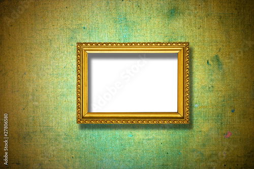 rusty wooden frame on abstract background