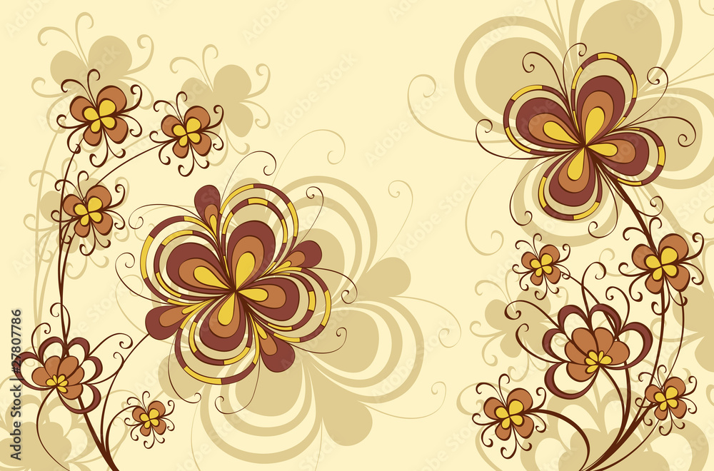 background with decorative flowers
