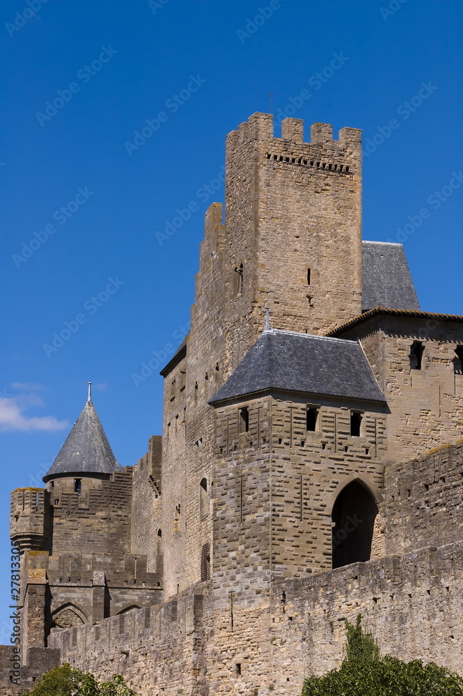 The ancient Citte of Carcassonne in France