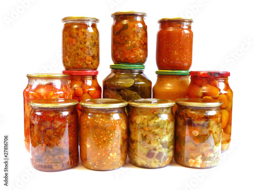 Home canning, isolated on a white background
