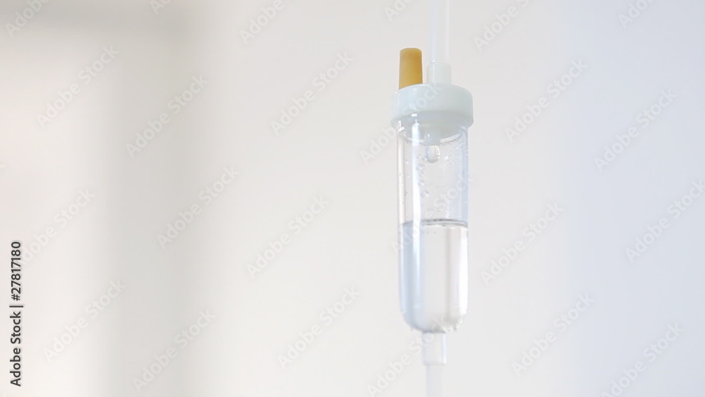 Intravenous drip on white background in operation room Intravenous drip on white background in operation room