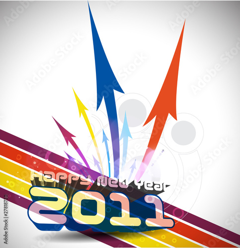 new year 2011 colorful design