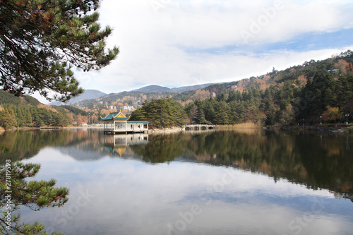 mountain lake at autumn