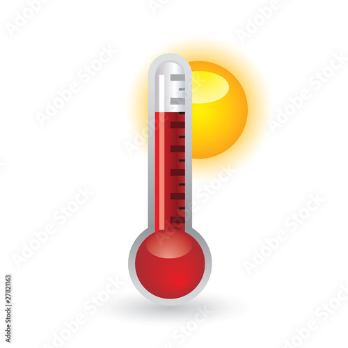 thermometer with sun