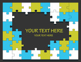 Puzzle vector background with copy space