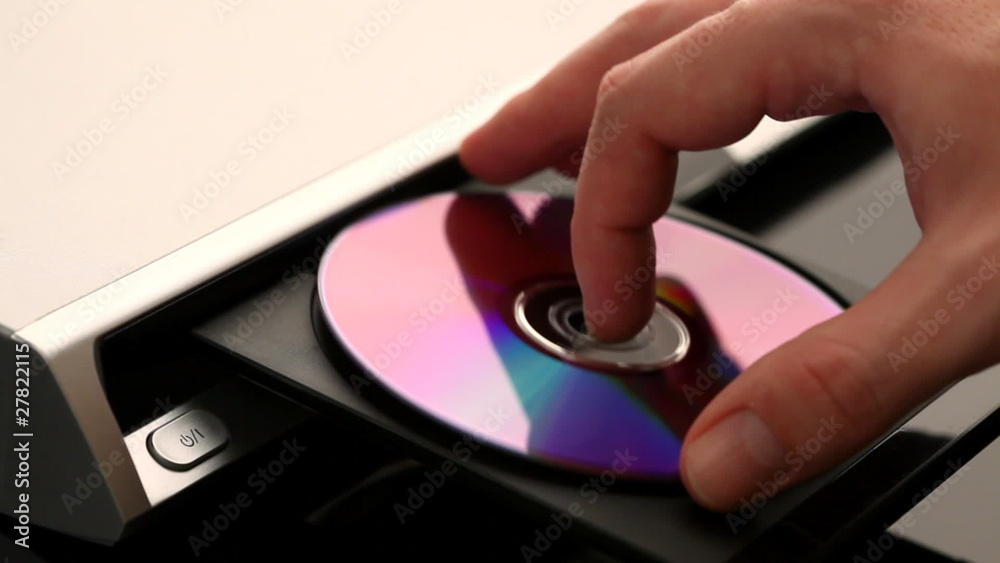 DVD player. Disk installation