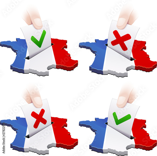 Référendum en France : pour ou contre (détouré)